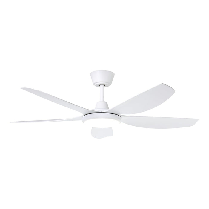 Light On Eglo Miami 48 DC Ceiling Fan with LED Light White    20796601 - The Blue Space