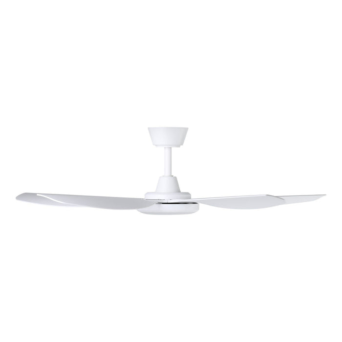 Side View Eglo Miami 48 DC Ceiling Fan with LED Light White    20796601 - The Blue Space