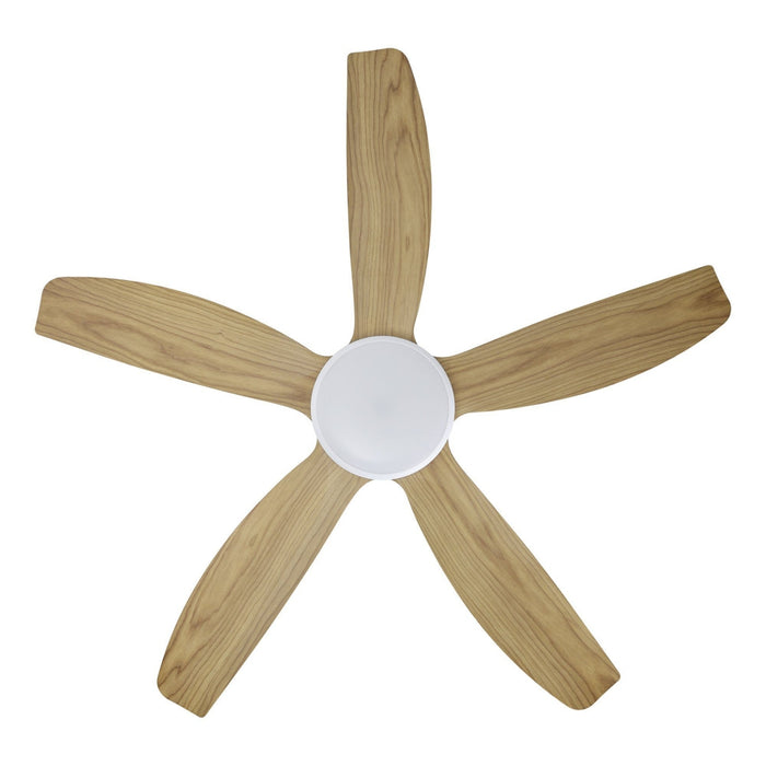 Blades Eglo Miami 48 DC Ceiling Fan with LED Light White/Blackbutt 20796616 - The Blue Space