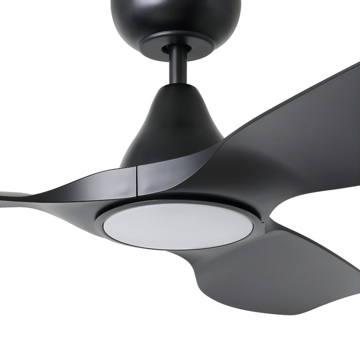 Details Eglo Surf 40 DC Ceiling Fan with LED Light Black 20789302 - The Blue Space