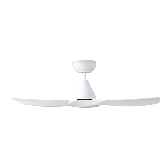 Side View Eglo Surf 40 DC Ceiling Fan with LED Light White    20789301 - The Blue Space