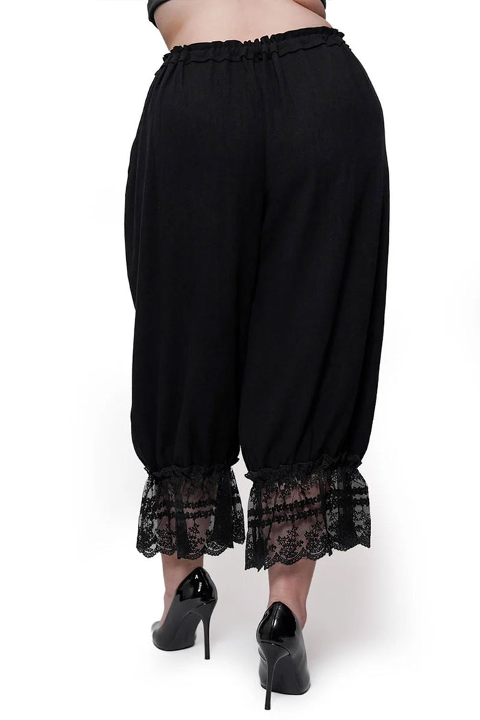 Forsest Ink womens lace trim bloomer pants with pockets