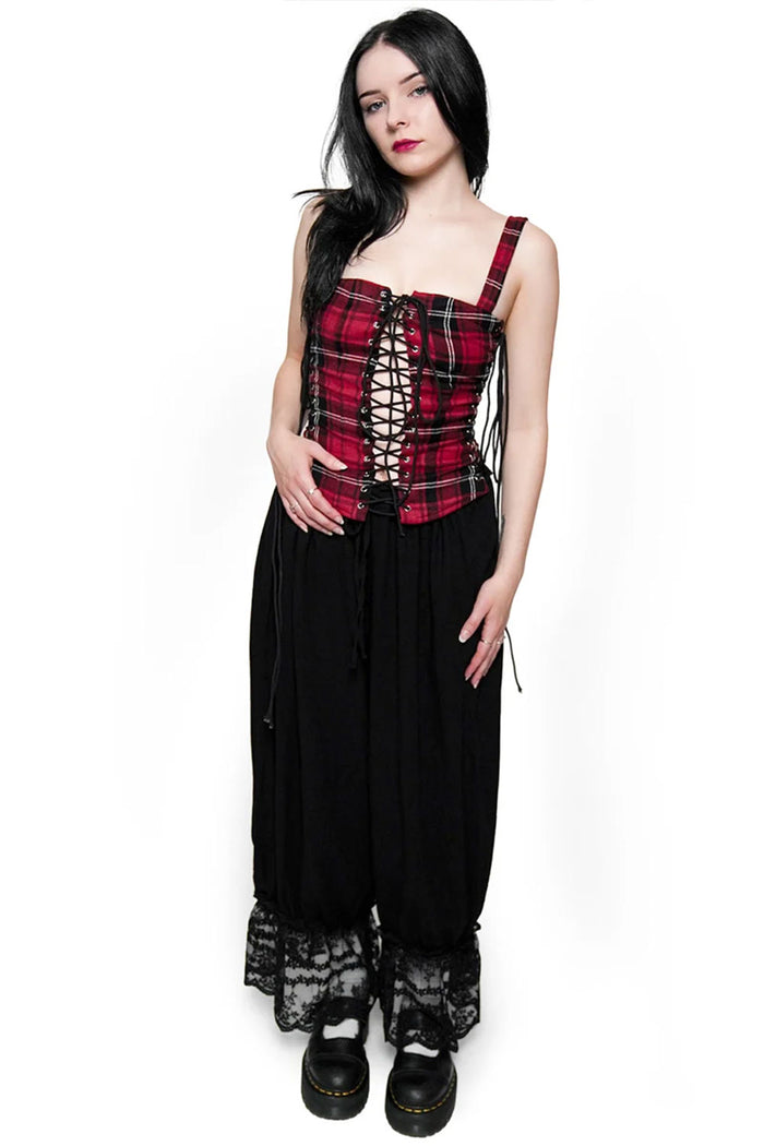 Female model wearing Elizabeth Bloomer Pants from Forest Ink