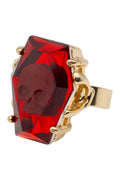 red skull coffin-shaped ring