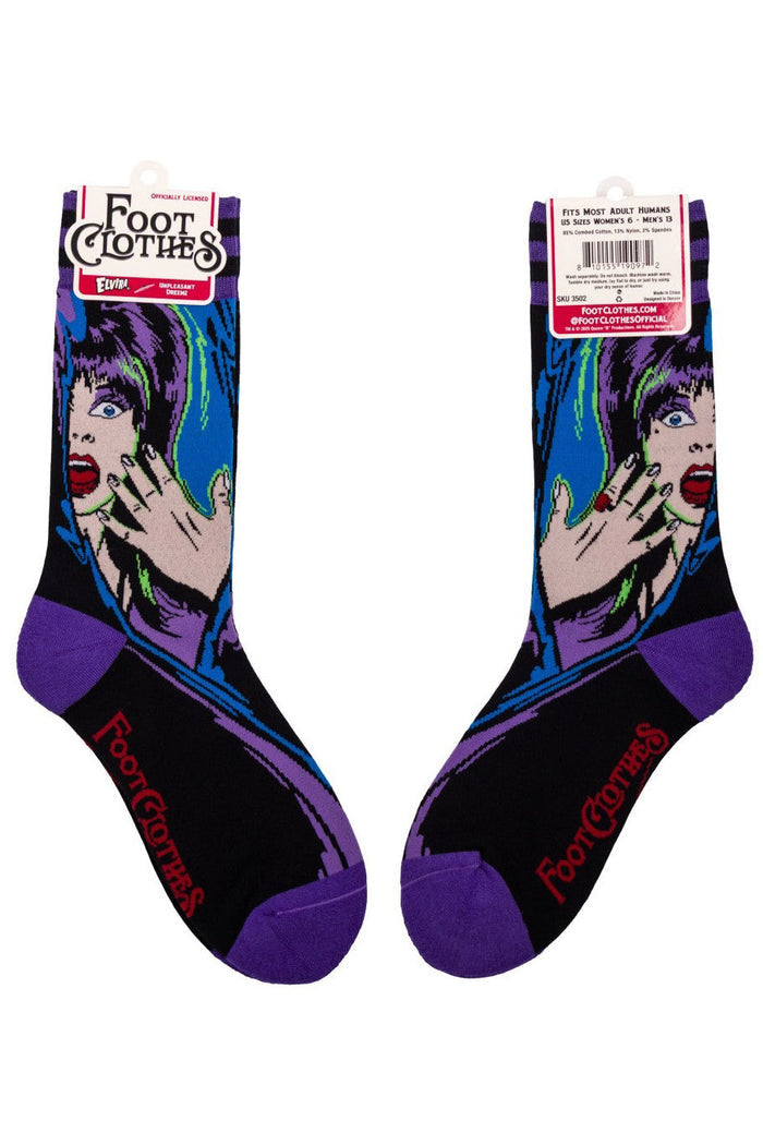 novlety halloween knitted elvira socks