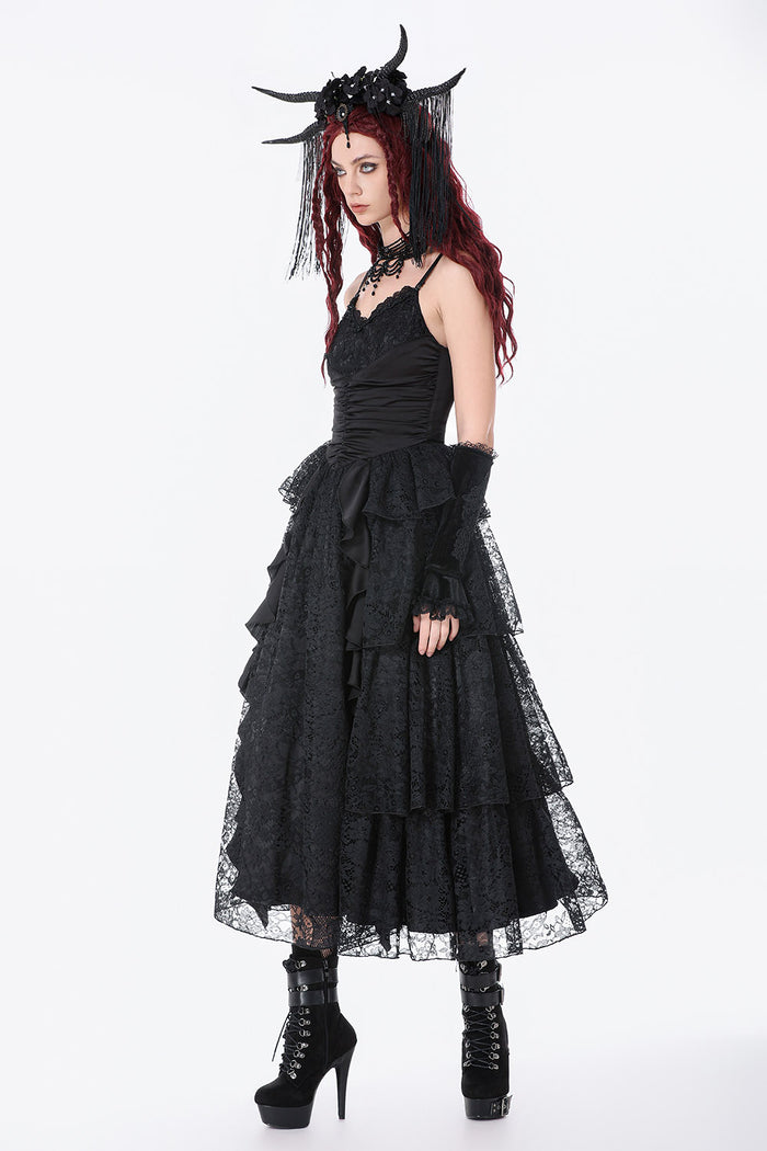 womens peplum layered lace dress