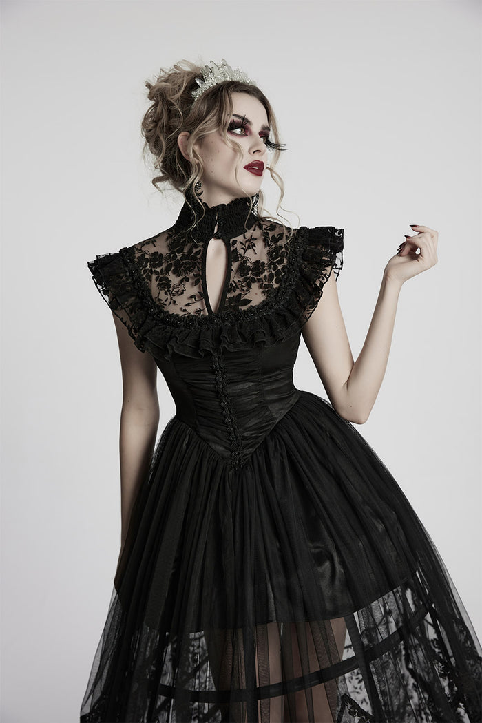 high collar victorian gown