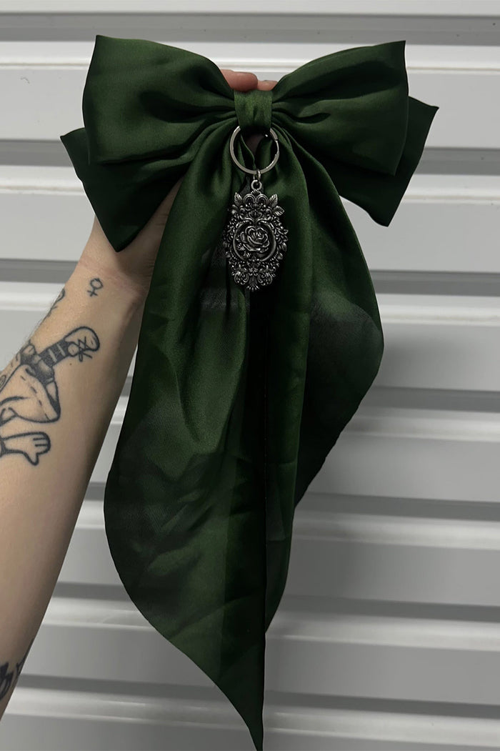 romantic goth hair bow