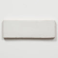 Single no Hand Evelyn Pure White Handmade Bejmat Satin Tile 100 x 50mm BYRCH2 - The Blue Space