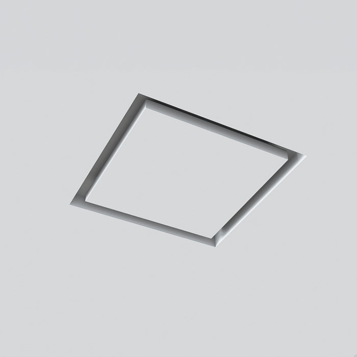 Installed Fanco Designer 125mm Square Bathroom Ventilation Kit White EKEVSQTT125 - The Blue Space
