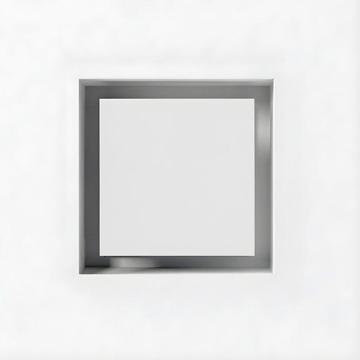 Installed Underside Fanco Designer 125mm Square Bathroom Ventilation Kit White EKEVSQTT125 - The Blue Space