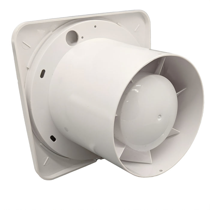 Back Fanco Dynamic 100mm Duct Square Exhaust Fan Matte White W-EMVUDY11-MWH - The Blue Space