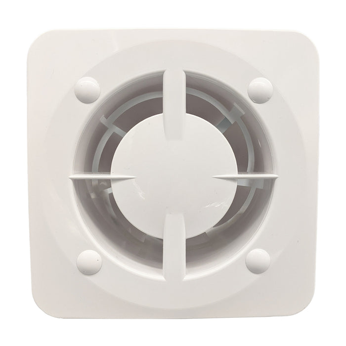Close Fanco Dynamic 125mm Duct Square Exhaust Fan Gloss White W-EMVUDY12-GWH - The Blue Space