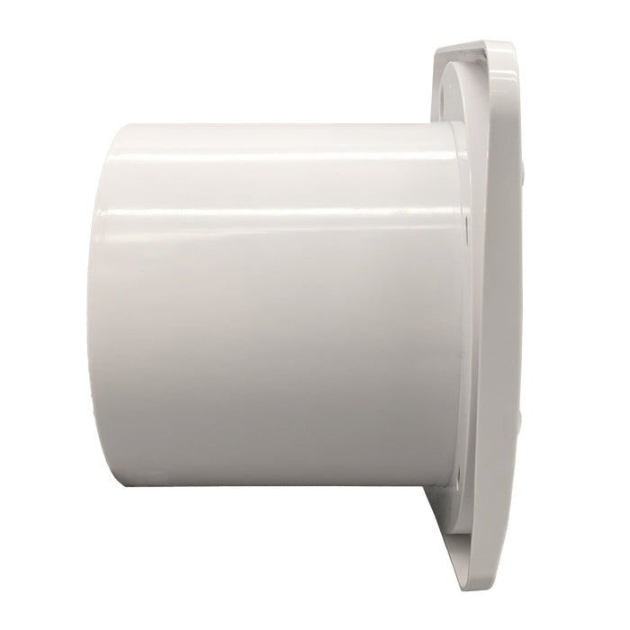 Side View Fanco Dynamic 125mm Duct Square Exhaust Fan Gloss White W-EMVUDY12-GWH - The Blue Space