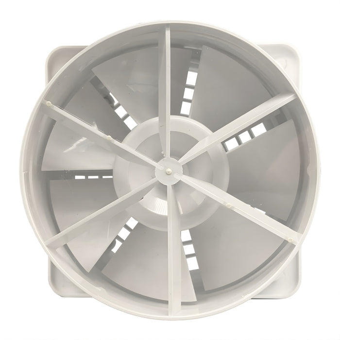 Details Fanco Dynamic 125mm Duct Square Exhaust Fan Matte White W-EMVUDY12-MWH - The Blue Space