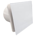 Fanco Dynamic 150mm Duct Square Exhaust Fan Glass White W-EMVUDY13-PWH - The Blue Space