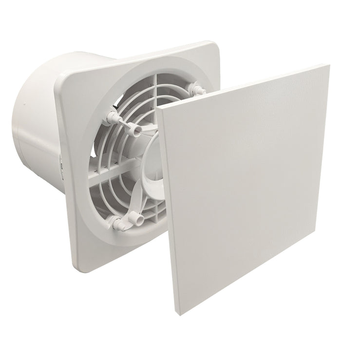 Front Fanco Dynamic 150mm Duct Square Exhaust Fan Gloss White W-EMVUDY13-GWH - The Blue Space