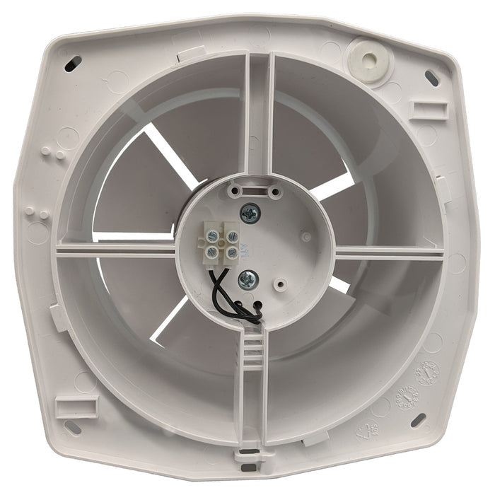 Internal Front Fanco Dynamic 150mm Duct Square Exhaust Fan Gloss White W-EMVUDY13-GWH - The Blue Space