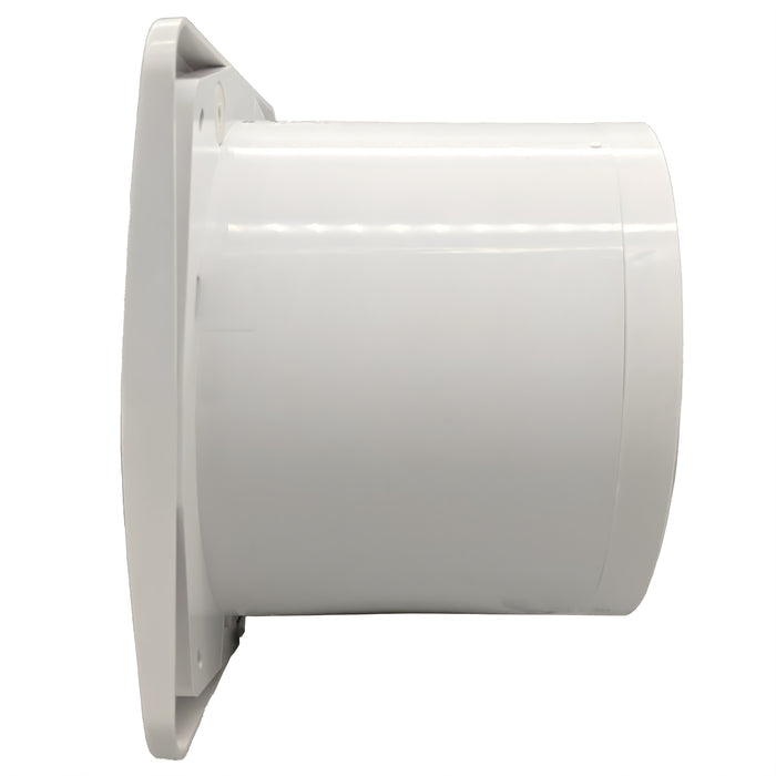 Side View Fanco Dynamic 150mm Duct Square Exhaust Fan Matte Black W-EMVUDY13-MBL - The Blue Space