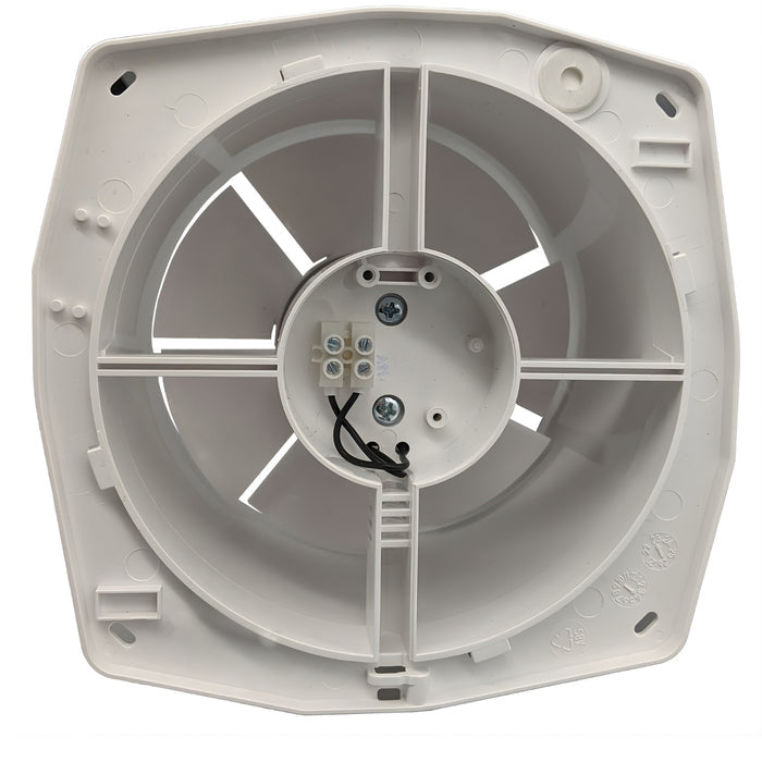 Back No Cover Fanco Dynamic 150mm Duct Square Exhaust Fan Matte Black W-EMVUDY13-MBL - The Blue Space