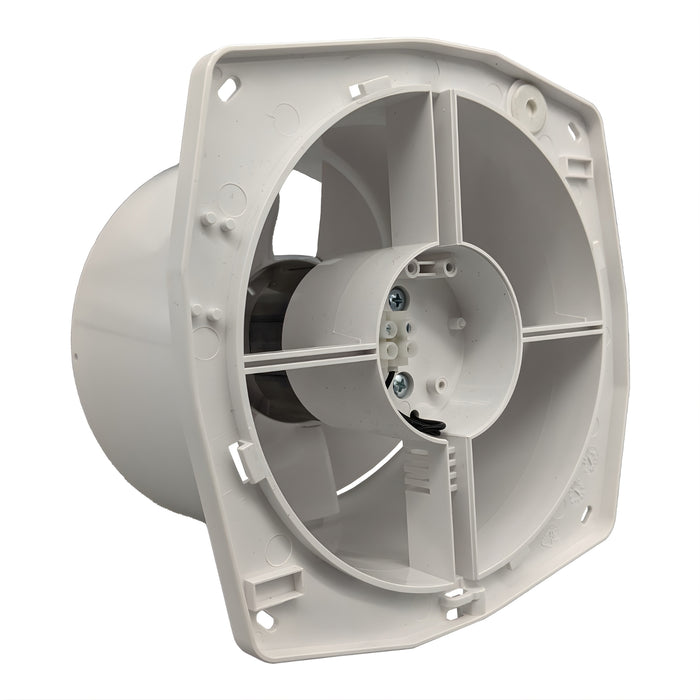 Side Close Fanco Dynamic 150mm Duct Square Exhaust Fan Matte White W-EMVUDY13-MWH - The Blue Space