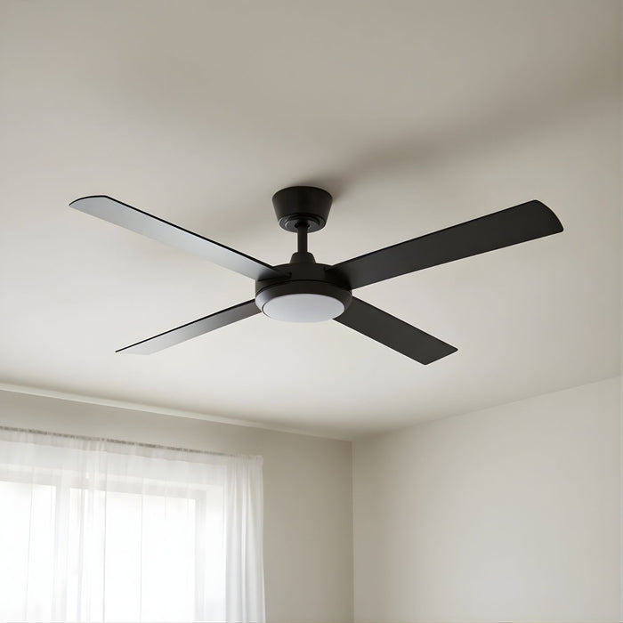 Ceiling Fanco Eco Silent Pro 52'' (132cm) DC Ceiling Fan with LED Light Black  F1121/202C - The Blue Space