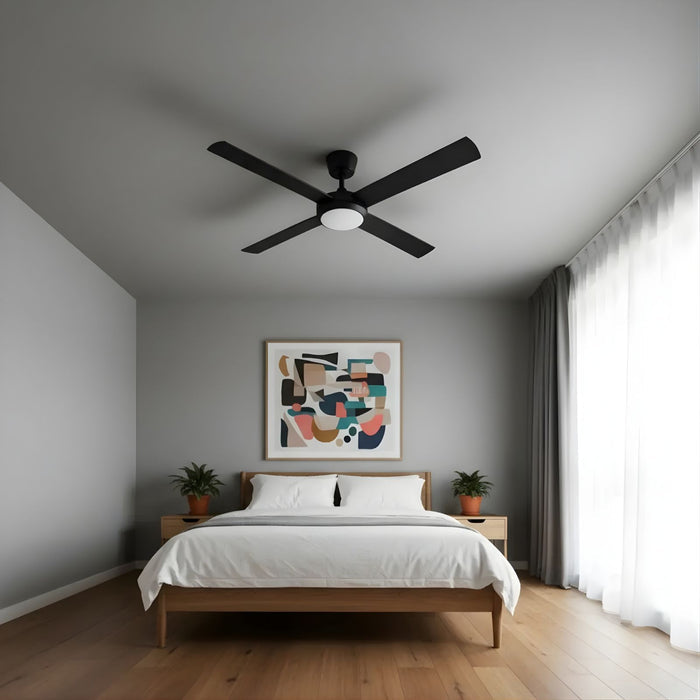 Lifestyle Fanco Eco Silent Pro 52'' (132cm) DC Ceiling Fan with LED Light Black  F1121/202C - The Blue Space