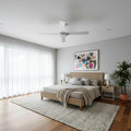 Bathroom Fanco Eco Silent Pro 56'' (142cm) DC Ceiling Fan with LED Light - White  F1141/101C - The Blue Space
