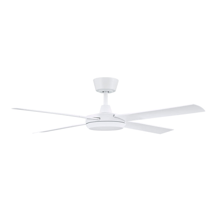 Side View Fanco Eco Silent Pro 56'' (142cm) DC Ceiling Fan with LED Light - White  F1141/101C - The Blue Space