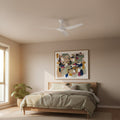 Bedroom Fanco Infinity-iD v3 48'' (122cm) DC Ceiling Fan with LED Light White F8001/101C - The Blue Space