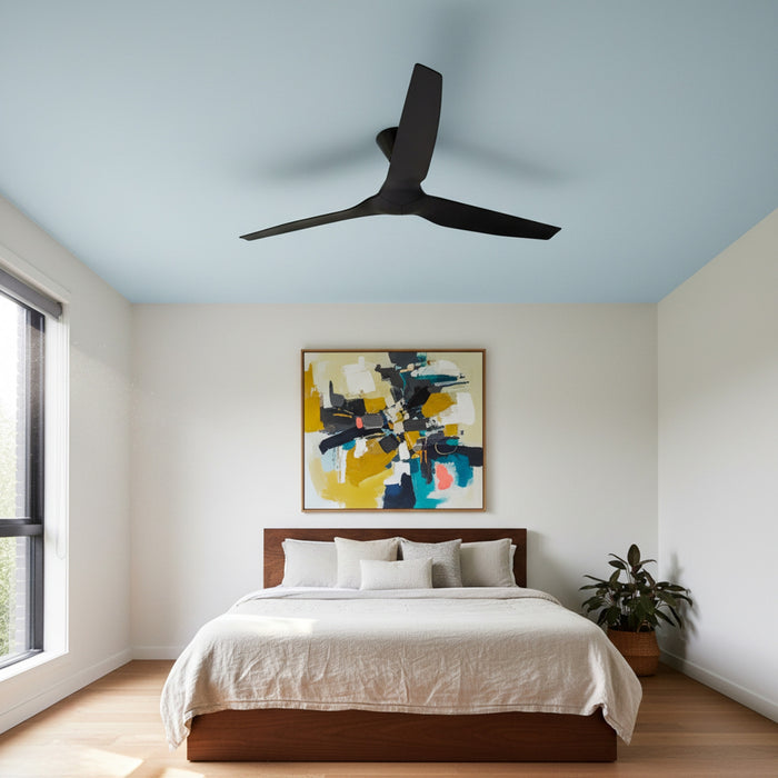 Bedroom Fanco Infinity-iD v3 54'' (137cm) DC Ceiling Fan Black  F8030/202C - The Blue Space