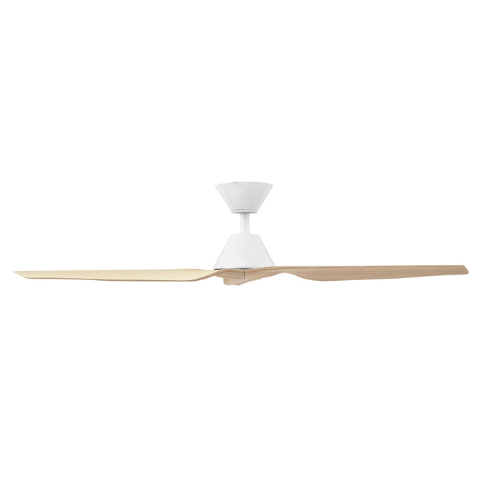 Side View Fanco Infinity-iD v3 54'' (137cm) DC Ceiling Fan White and Beechwood  F8030/121C - The Blue Space