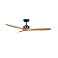 Fanco Wynd V3  54'' (137cm) DC Ceiling Fan - Black and Handcrafted Timber Blades Teak F0500/218C - The Blue Space