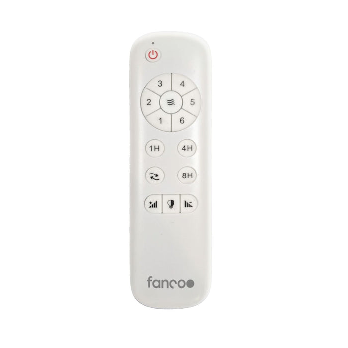 Remote Fanco Wynd V3  54'' (137cm) DC Ceiling Fan - Black and Handcrafted Timber Blades Teak F0500/218C - The Blue Space