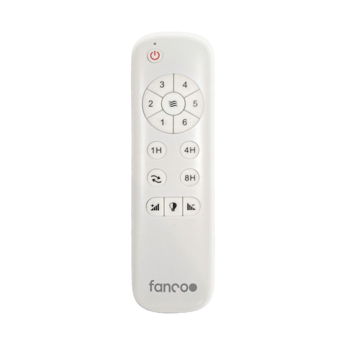 Remote Fanco Wynd V3  54'' (137cm) DC Ceiling Fan - White and Handcrafted Timber Blades Natural F0500/119C - The Blue Space