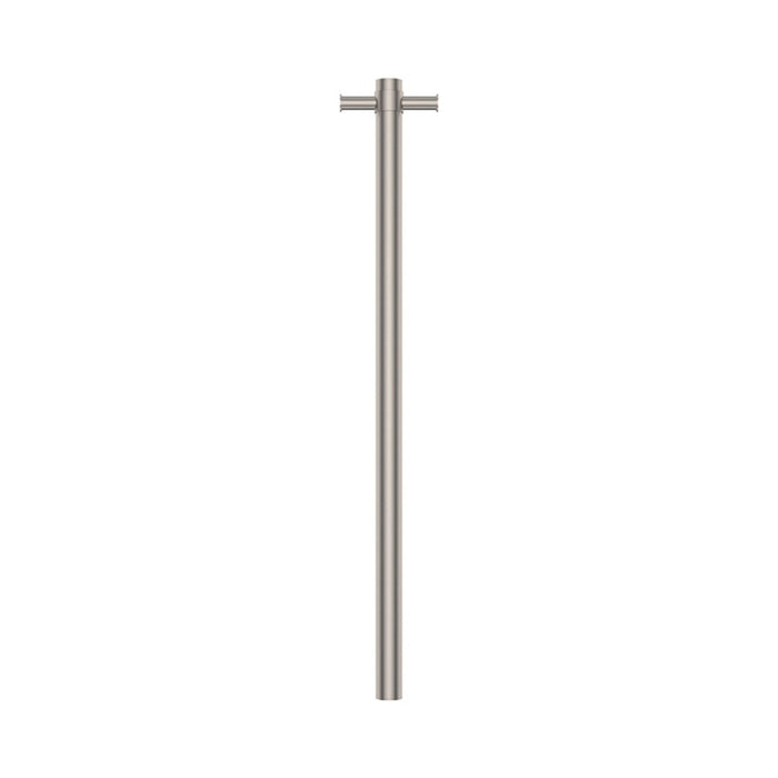 Front Fienza Isabella Vertical Heated Towel Rail 100 x 900mm Brushed Nickel 827900BN - The Blue Space