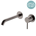 Fienza Kaya Basin/Bath Wall Mixer Dress Kit Set Round Plates 200mm Outlet Gun Metal D228104GM-200-LF - The Blue Space