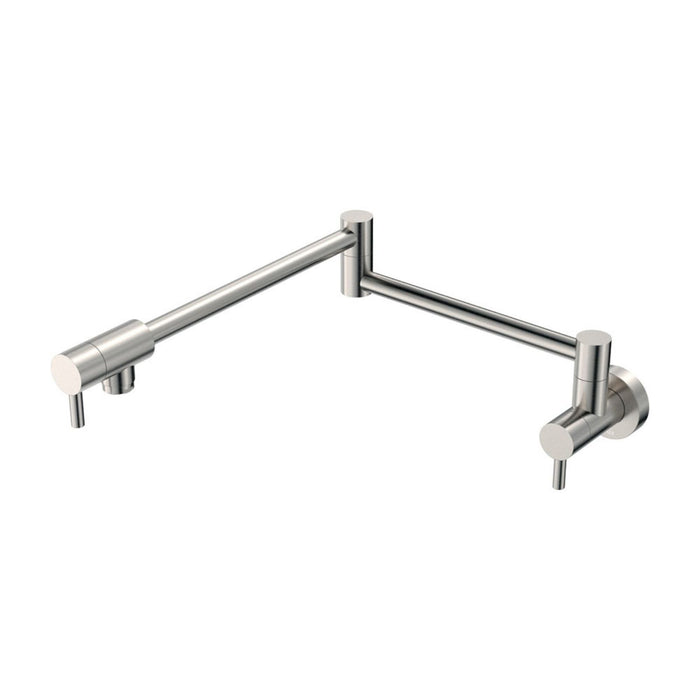 Extended 2 Fienza Kaya Pot Filler Wall Mixer Brushed Nickel 228120BN-LF - The Blue Space