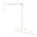 Fienza Kaya Round Taps Squareline Wall Outlet Set Matte White 338105MW-LF - The Blue Space