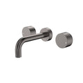 Fienza Kaya Round Taps Wall Basin/Bath 130mm Outlet Set Gun Metal 338102GM-130-LF - The Blue Space