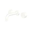 Fienza Kaya Round Taps Wall Basin/Bath 130mm Outlet Set Matte White 338102MW-130-LF - The Blue Space