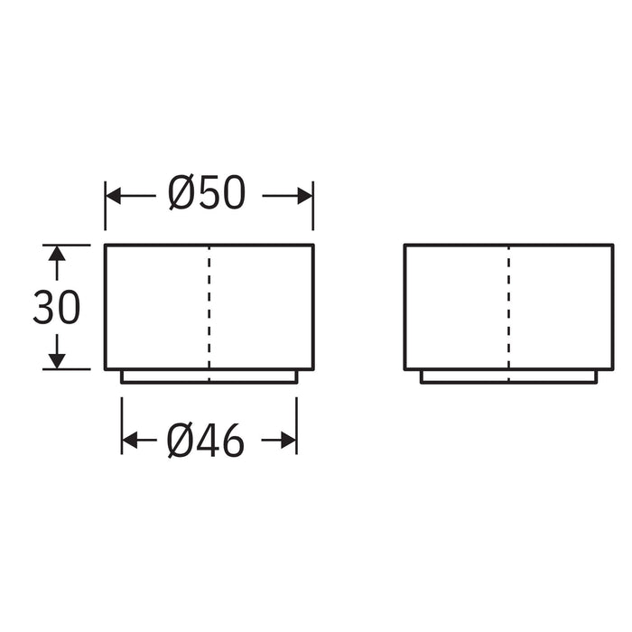 Technical Drawing Fienza Kaya Round Wall Taps Chrome 338104-LF - The Blue Space
