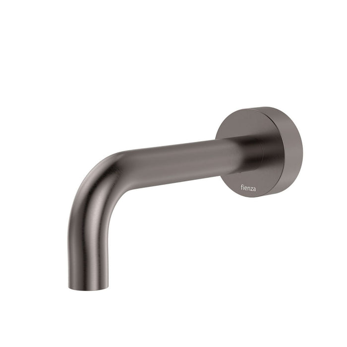 Fienza Kaya Wall Basin/Bath 130mm Outlet Round Plate Gun Metal 228121GM-LF - The Blue Space