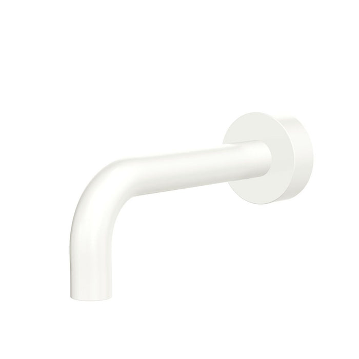Fienza Kaya Wall Basin/Bath 130mm Outlet Round Plate Matte White 228121MW-LF - The Blue Space