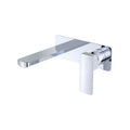 Fienza Tono Basin/Bath Wall Mixer Set 160mm Outlet Large Rectangular Plate Chrome 233106-LF - The Blue Space