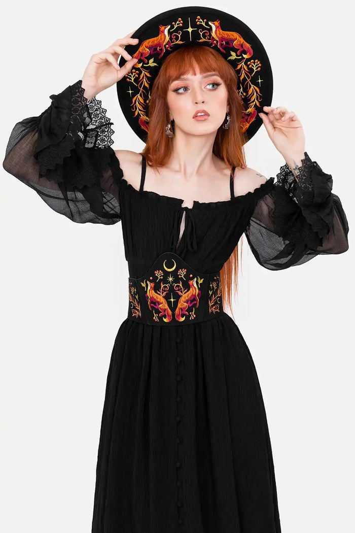 vegan suede corset