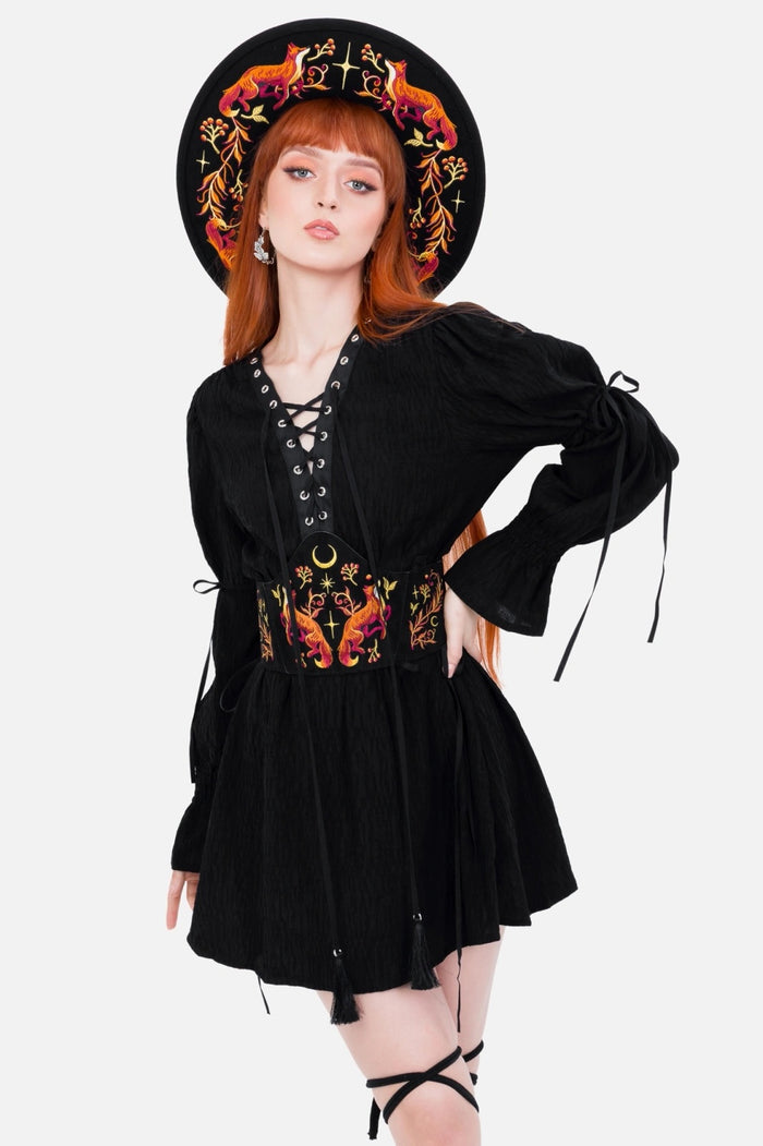 vegan suede corset belt