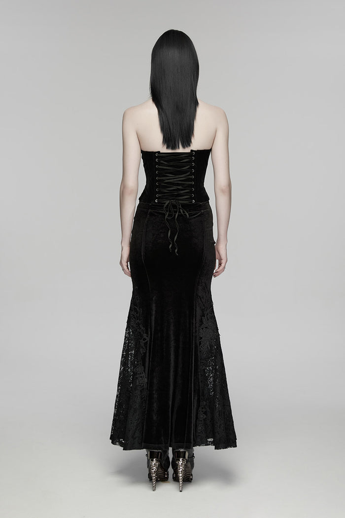 floral embroidered gothic bodice