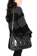 Gothic shoulder bag with chain strap