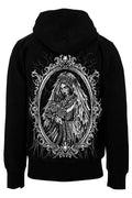 halloween haunted heavy metal graphic zip hoodie